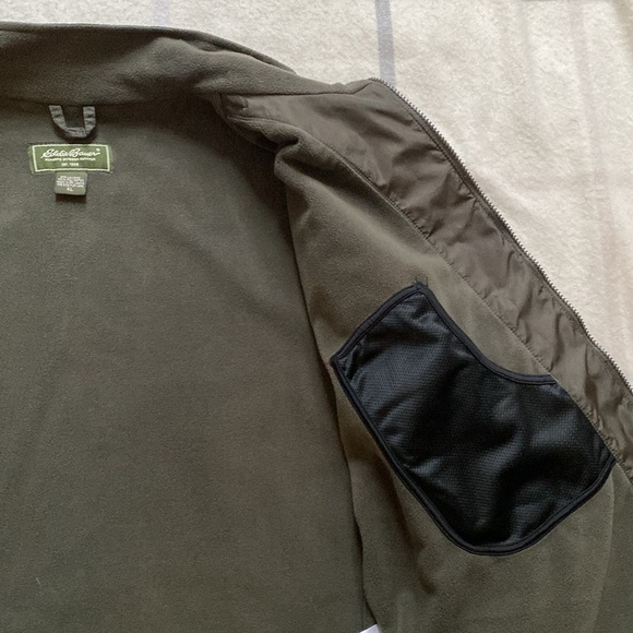 Eddie Bauer Men's Green Fleece Lined Soft Shell Jacket Size Extra Large - Picture 12 of 15